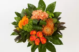 Boeket oranje bloemen klein - afbeelding 2