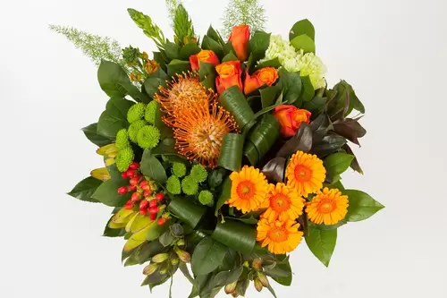 Boeket oranje bloemen groot