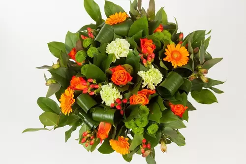 Boeket oranje bloemen groot