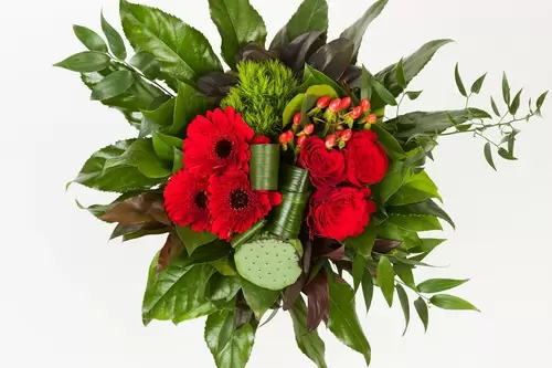 boeket rode bloemen klein - afbeelding 1