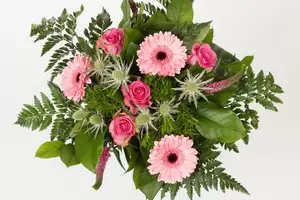 Boeket roze bloemen klein - afbeelding 1
