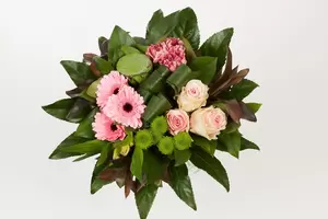 Boeket roze bloemen klein - afbeelding 1