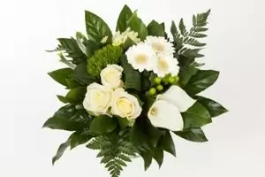 Boeket witte bloemen groot - afbeelding 2