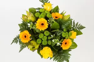 Boeket gele bloemen groot