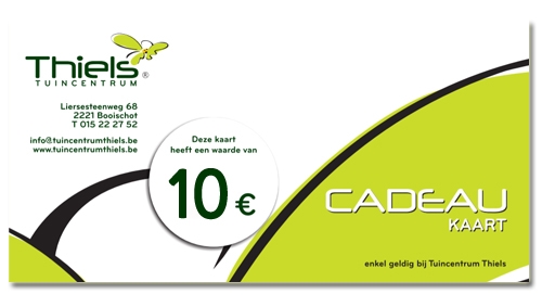 Cadeaukaart per post van €10