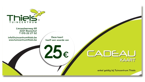 Cadeaukaart per post van €25