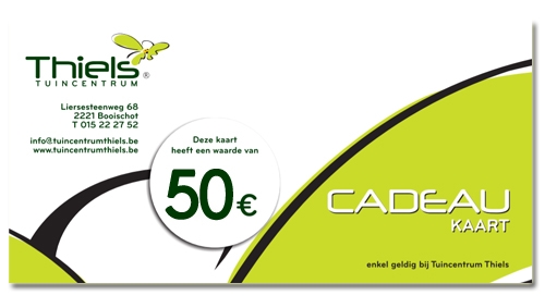 Cadeaukaart per post van €50